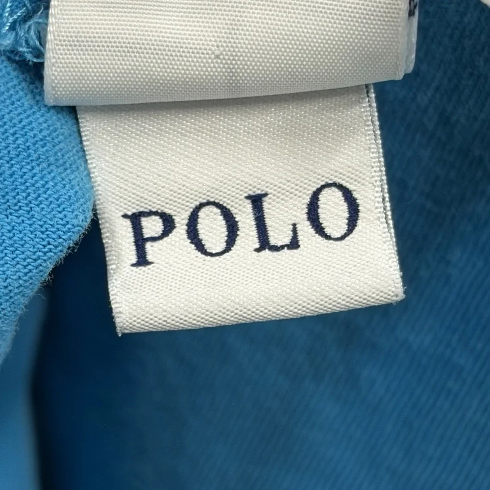 Vintage Polo Ralph Lauren Mens XL T-Shirt DISTRESSED Blue Grunge Y2K 100% Cotton